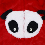 Hooded Fleece Romper Cute Panda Red | Little Darling - Zubaidas Mothershop
