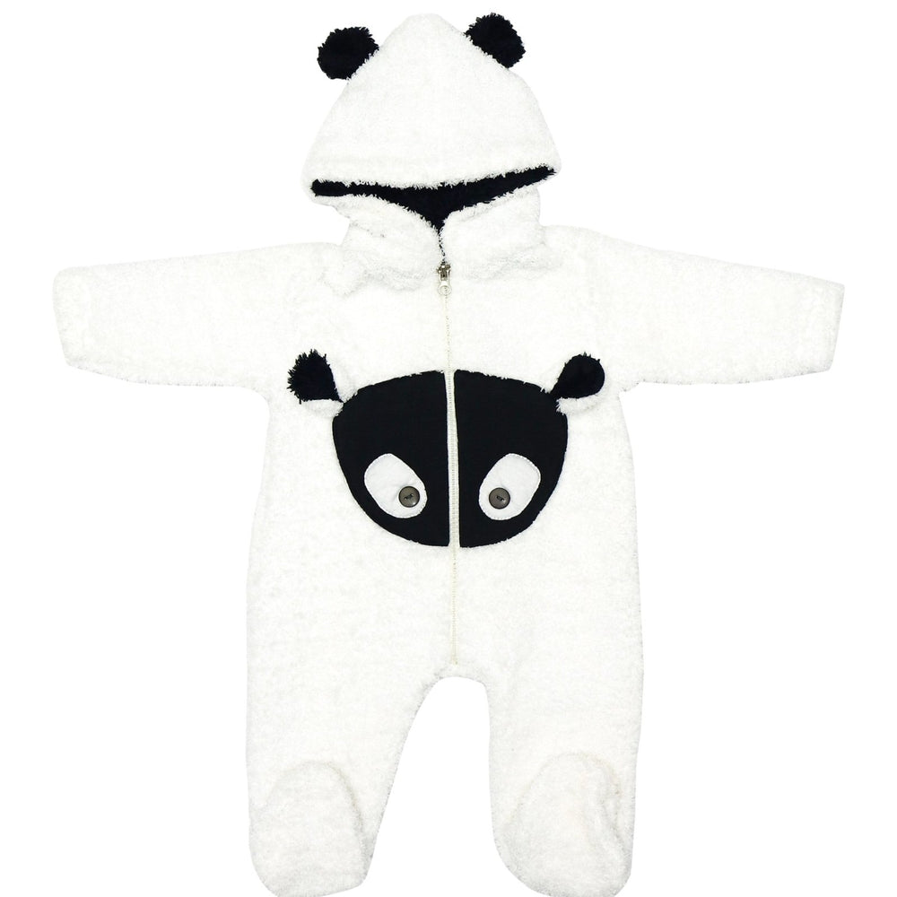 Hooded Fleece Romper White | Little Darling - Zubaidas Mothershop