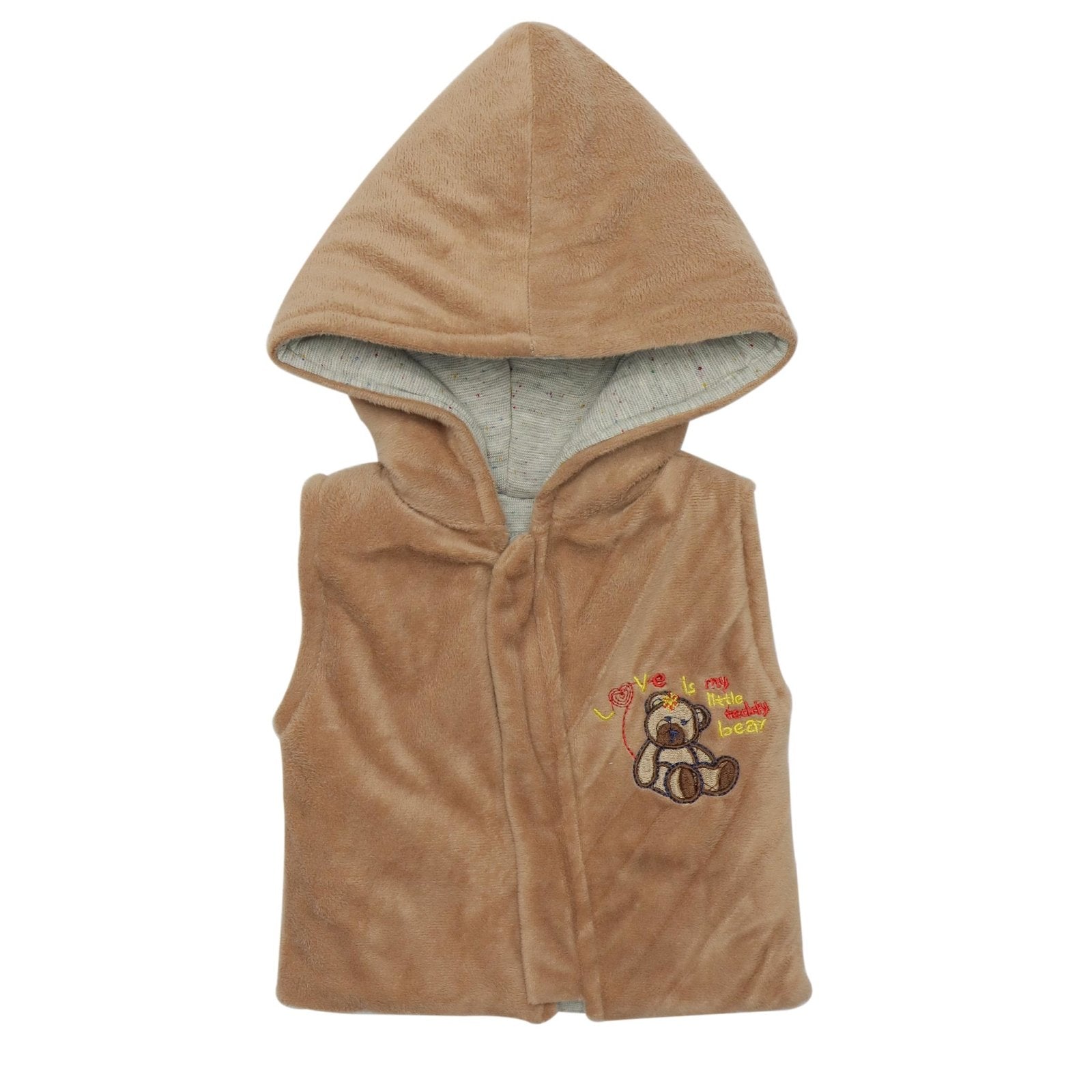 Hooded Jacket Bear Embroidery | Little Darling - Zubaidas Mothershop