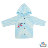 Hooded Jacket Sky Blue Strips | Little Darling - Zubaidas Mothershop