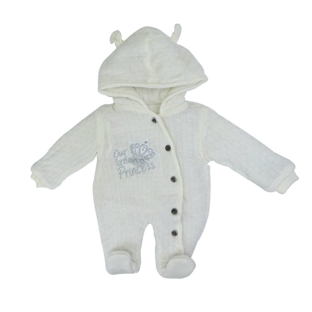 Hooded Romper White Our Little Princess | Little Darling - Zubaidas Mothershop