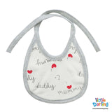 I Love Mummy Daddy Printed Pack of 5 Bibs | Little Darling - Zubaidas Mothershop