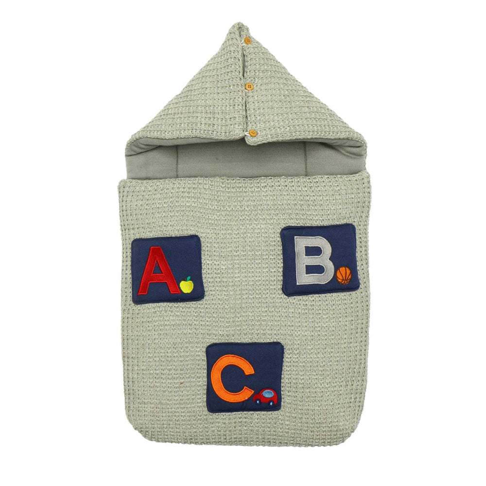 Infant Carry Nest With Pillow ABC Embroidery | Little Darling - Zubaidas Mothershop