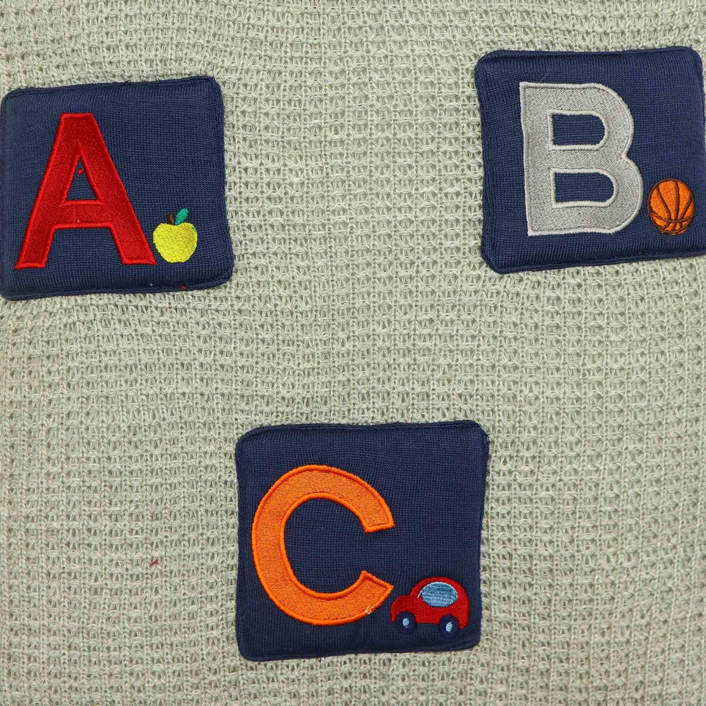 Infant Carry Nest With Pillow ABC Embroidery | Little Darling - Zubaidas Mothershop