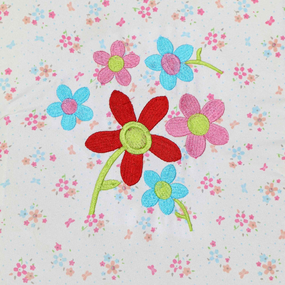 Infant Mini Moses Basket Flower Embroidery | Little Darling - Zubaidas Mothershop