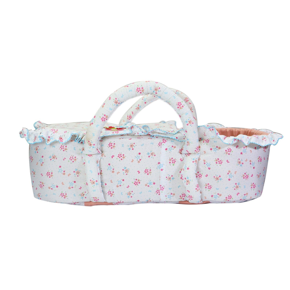 Infant Mini Moses Basket Flower Embroidery | Little Darling - Zubaidas Mothershop