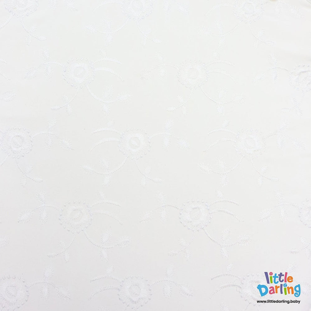 Infant Moses Basket Embroidery White Color | Little Darling - Zubaidas Mothershop