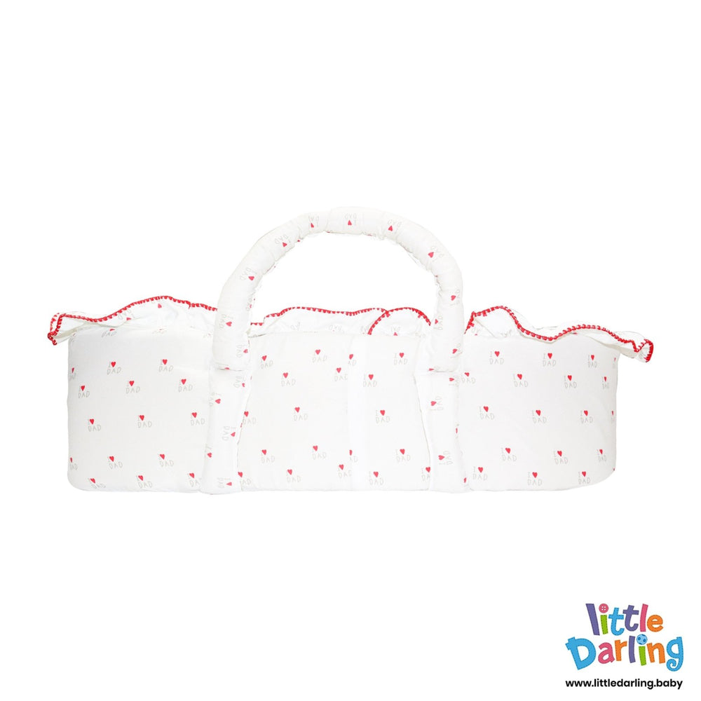 Infant Moses Basket White I Love Dad | Little Darling - Zubaidas Mothershop