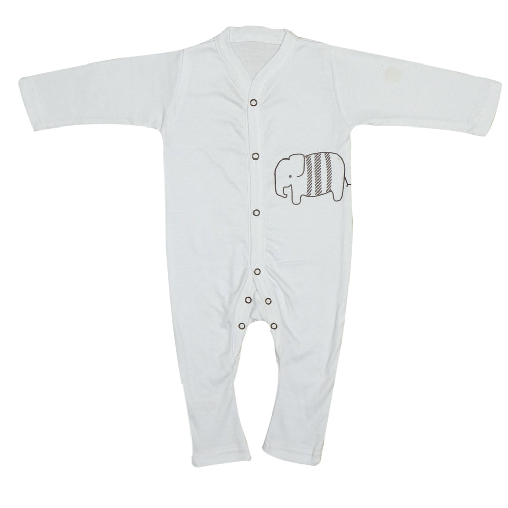 Infant Sleepsuits Pk Of 3 Brown Animal | Little Darling - Zubaidas Mothershop