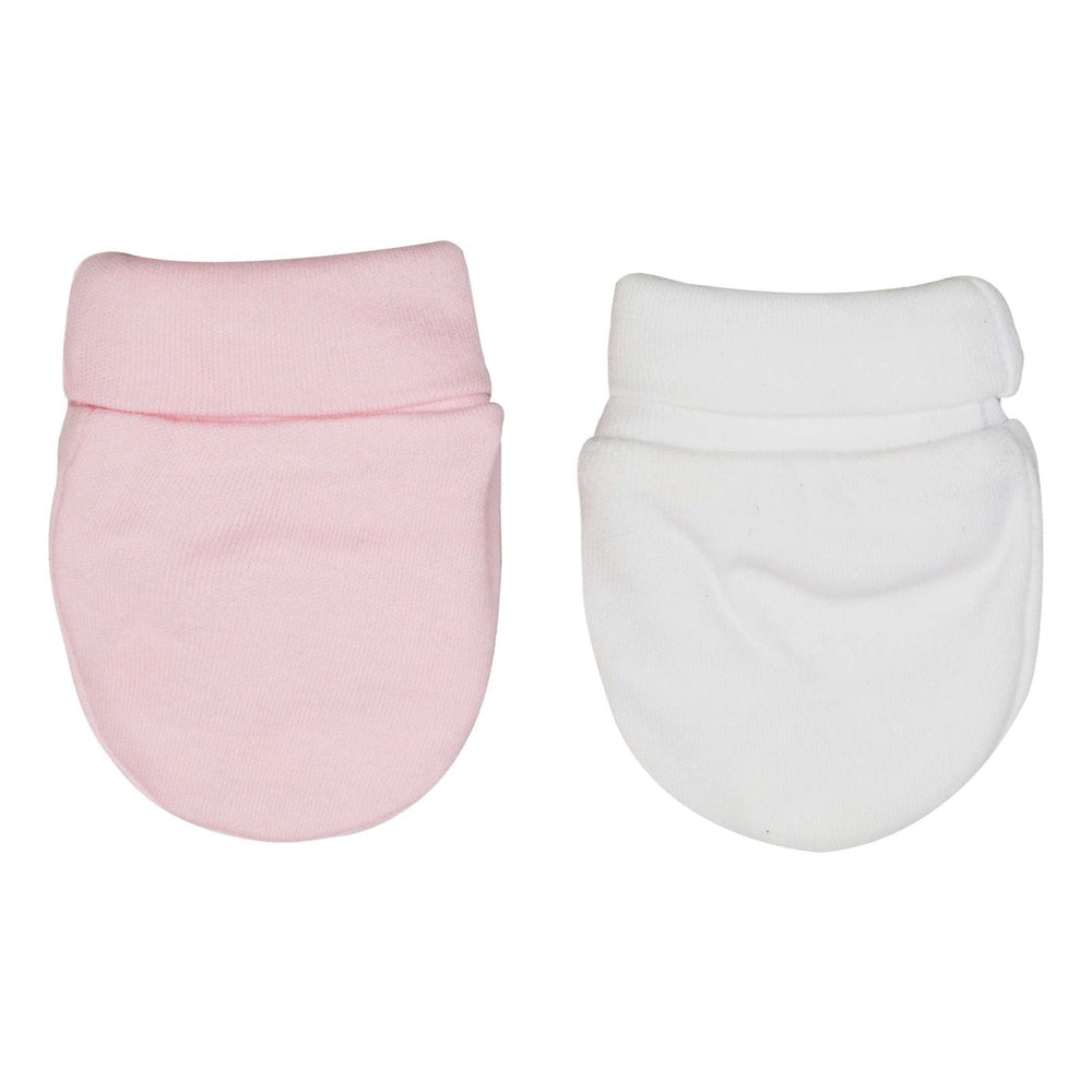 Mitten Pack of 2 Pair Pink White - Zubaidas Mothershop