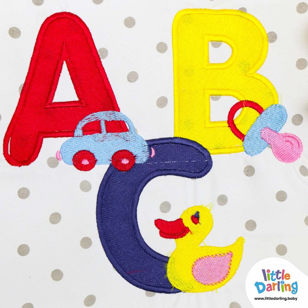 Moses Basket ABC Embroidery Red | Little Darling - Zubaidas Mothershop