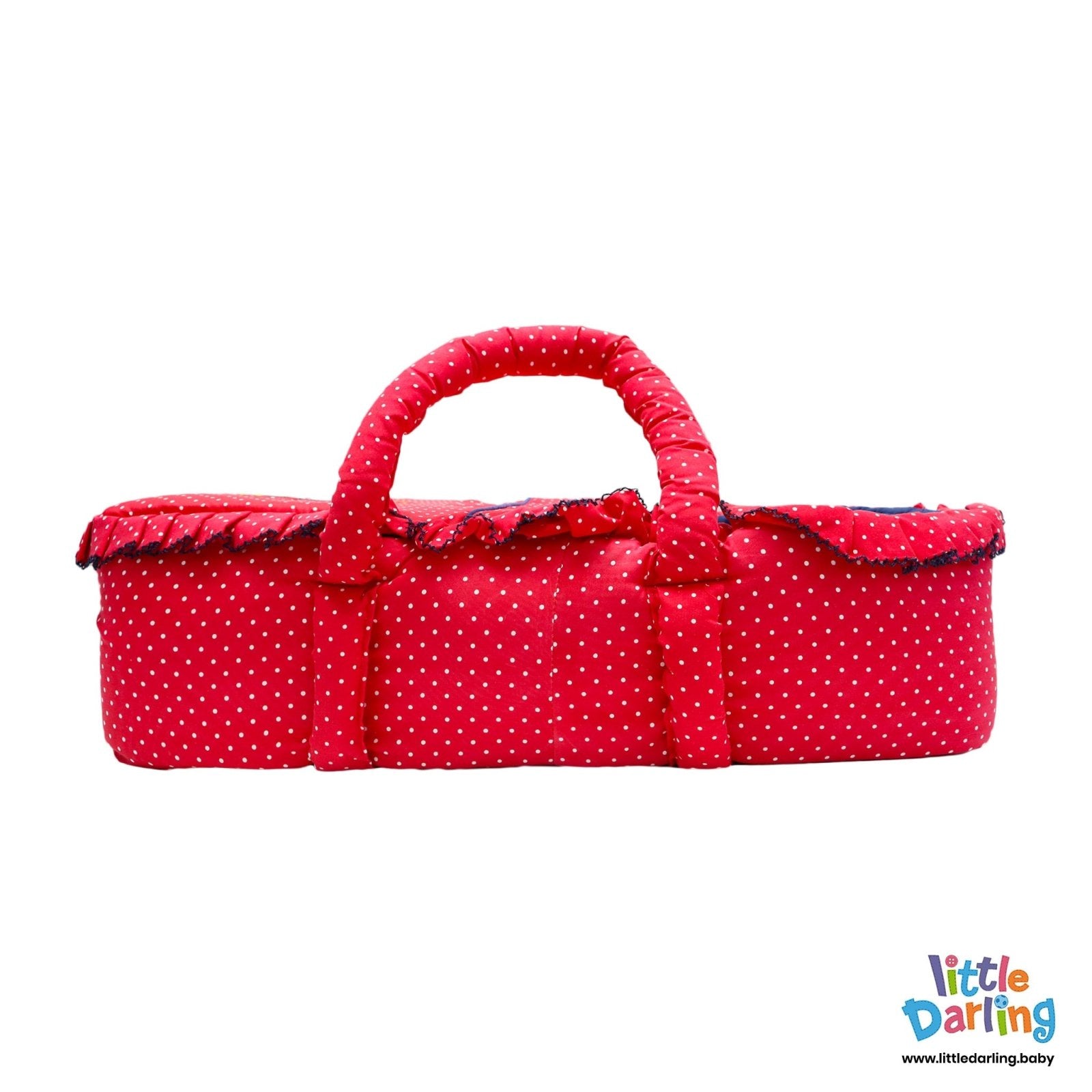 Moses Basket Dots Print Red Color by Little Darling