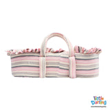 Moses Basket Our Little Princess Pink Strips | Little Darling - Zubaidas Mothershop