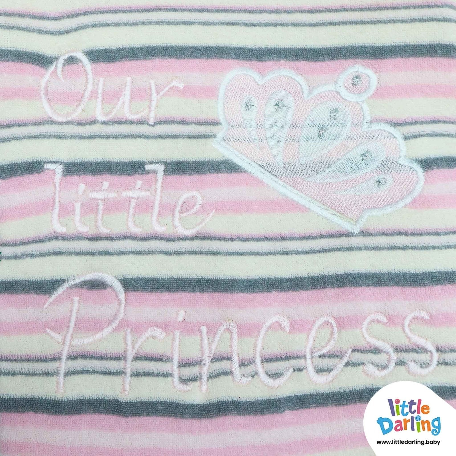 Moses Basket Our Little Princess Pink Strips by Little Darling
