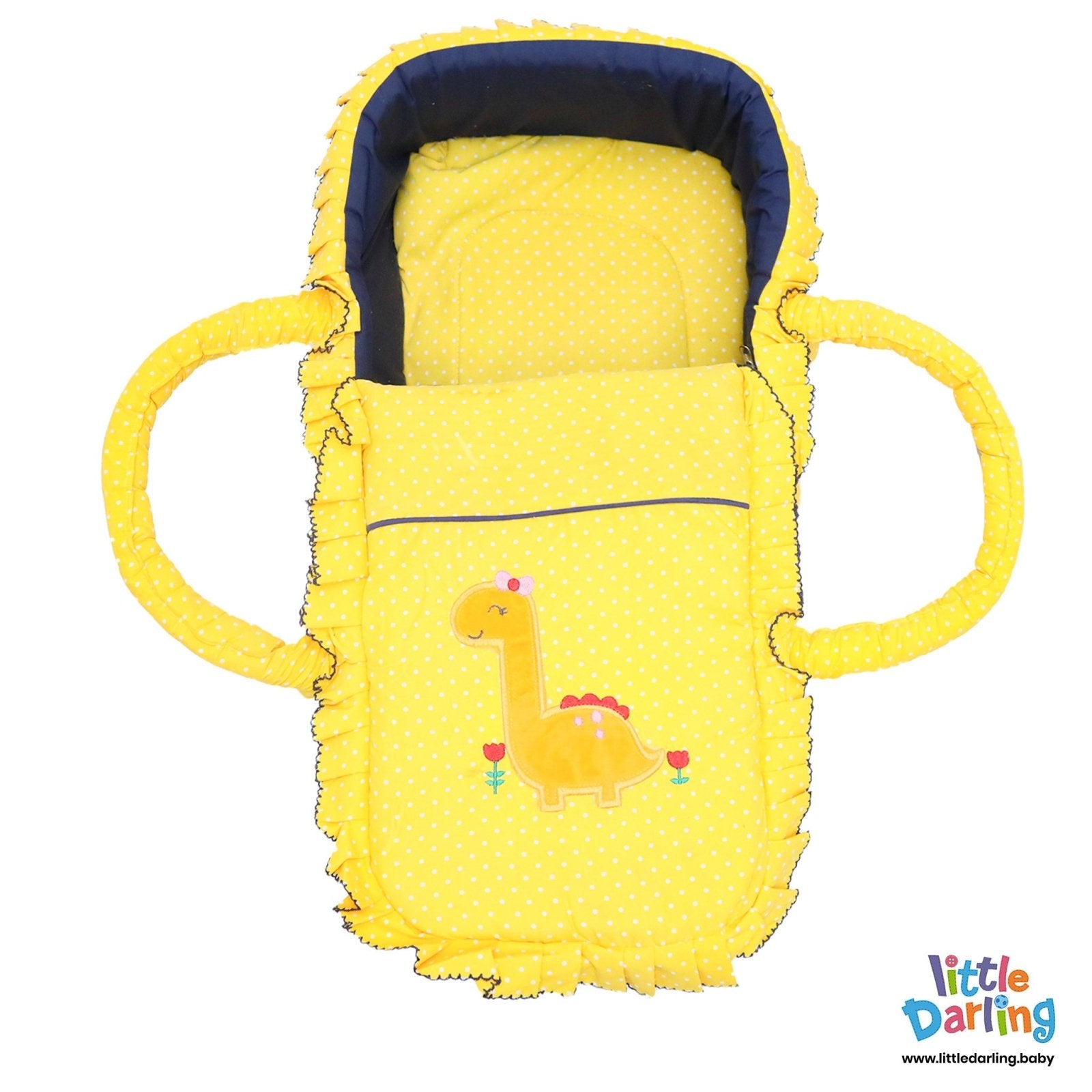 Moses Basket Yellow Color Dots Print | Little Darling - Zubaidas Mothershop