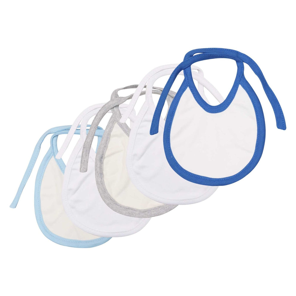 Multi Colours Plain Pack of 5 Bibs - Zubaidas Mothershop