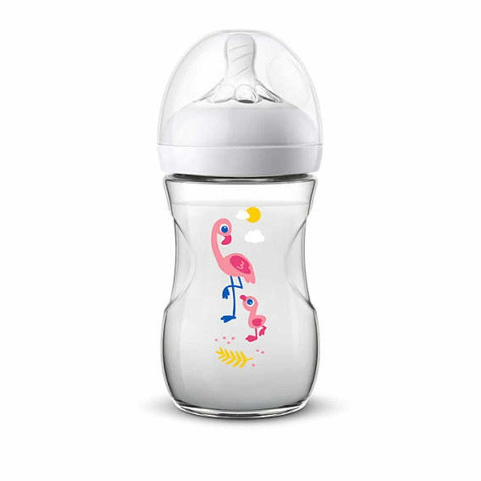 Natural Baby Bottle 1m+ 260ml Flamingo Printed by Avent