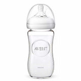 Natural glass baby bottle 1m+ 240ml | Avent - Zubaidas Mothershop