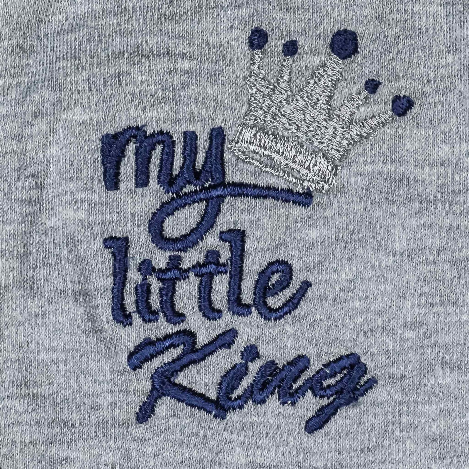 8 Pcs Gift Set My Little King Embroidery Grey Color by Little Darling