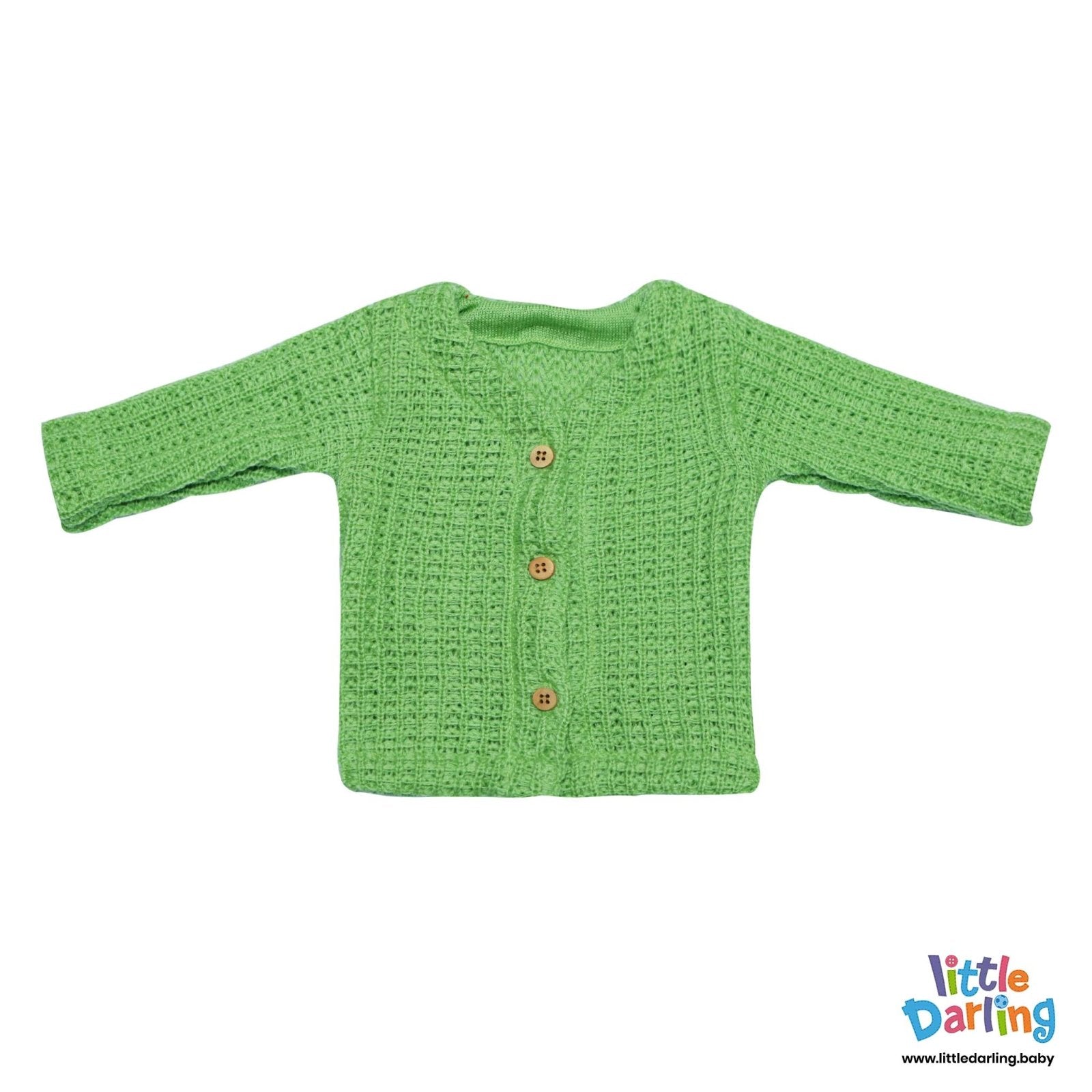 4 Pcs Woolen Gift Set Knitting Green Color by Little Darling