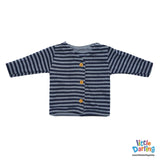 Newborn Baby Gift Set Pk Of 4 Navy Blue Stripes | Little Darling - Zubaidas Mothershop