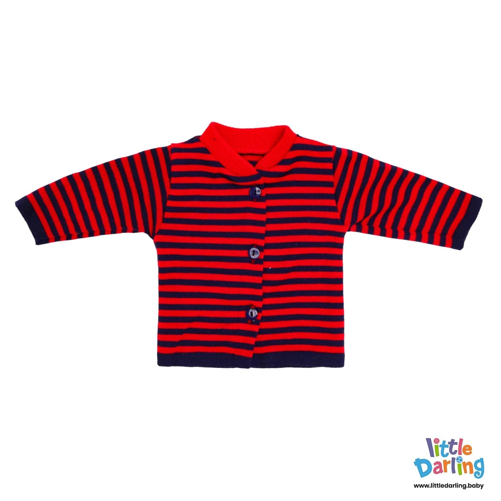 4 Pcs Woolen Gift Set Black & Red Stripes by Little Darling