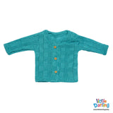 Newborn Baby Gift Set Pk Of 4 Sea Green Fancy knitting | Little Darling - Zubaidas Mothershop