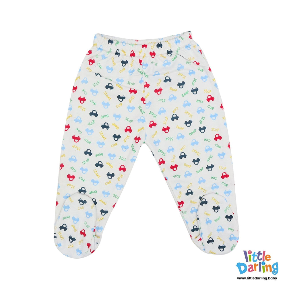 Newborn Baby Giftset 8 Pcs Cars Print | Little Darling - Zubaidas Mothershop