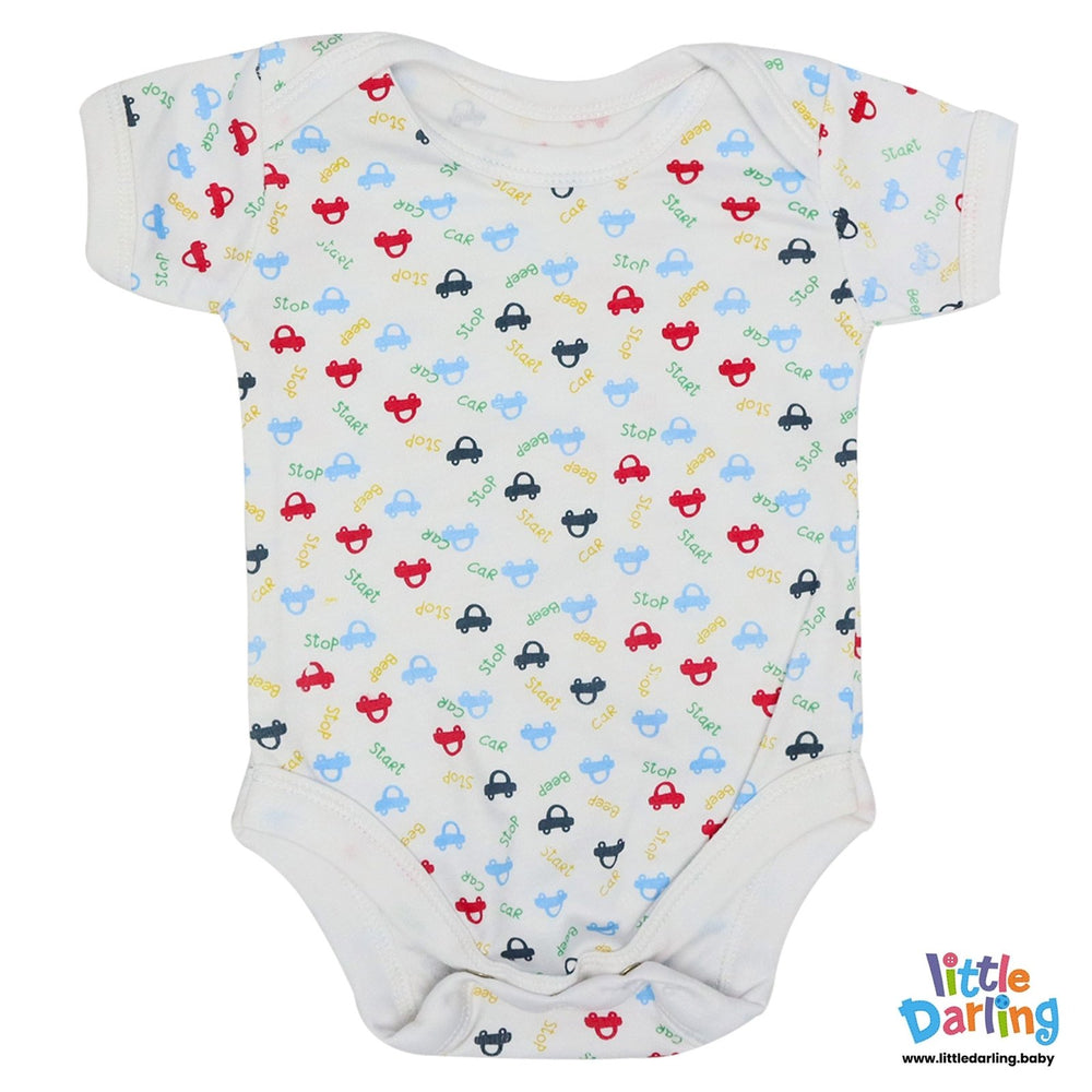 Newborn Baby Giftset 8 Pcs Cars Print | Little Darling - Zubaidas Mothershop