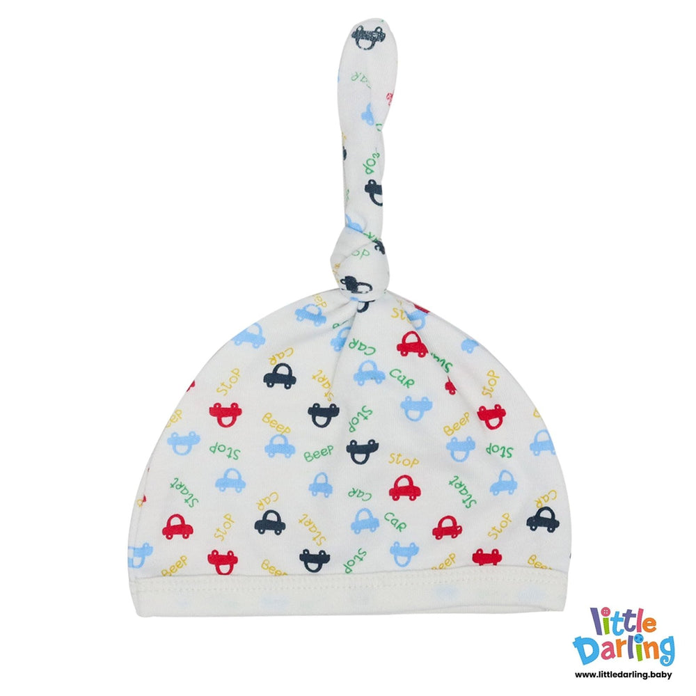 Newborn Baby Giftset 8 Pcs Cars Print | Little Darling - Zubaidas Mothershop