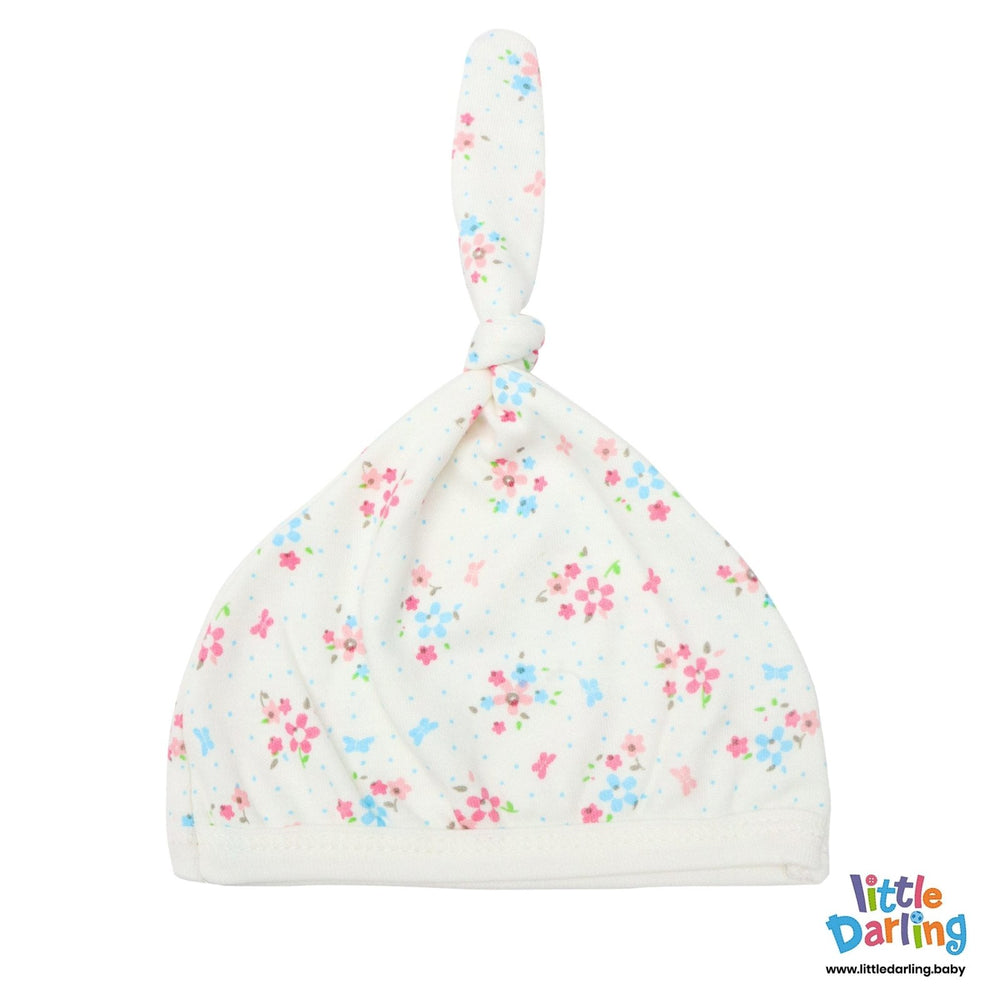 Newborn Baby Giftset 8 Pcs Flower Pattern | Little Darling - Zubaidas Mothershop