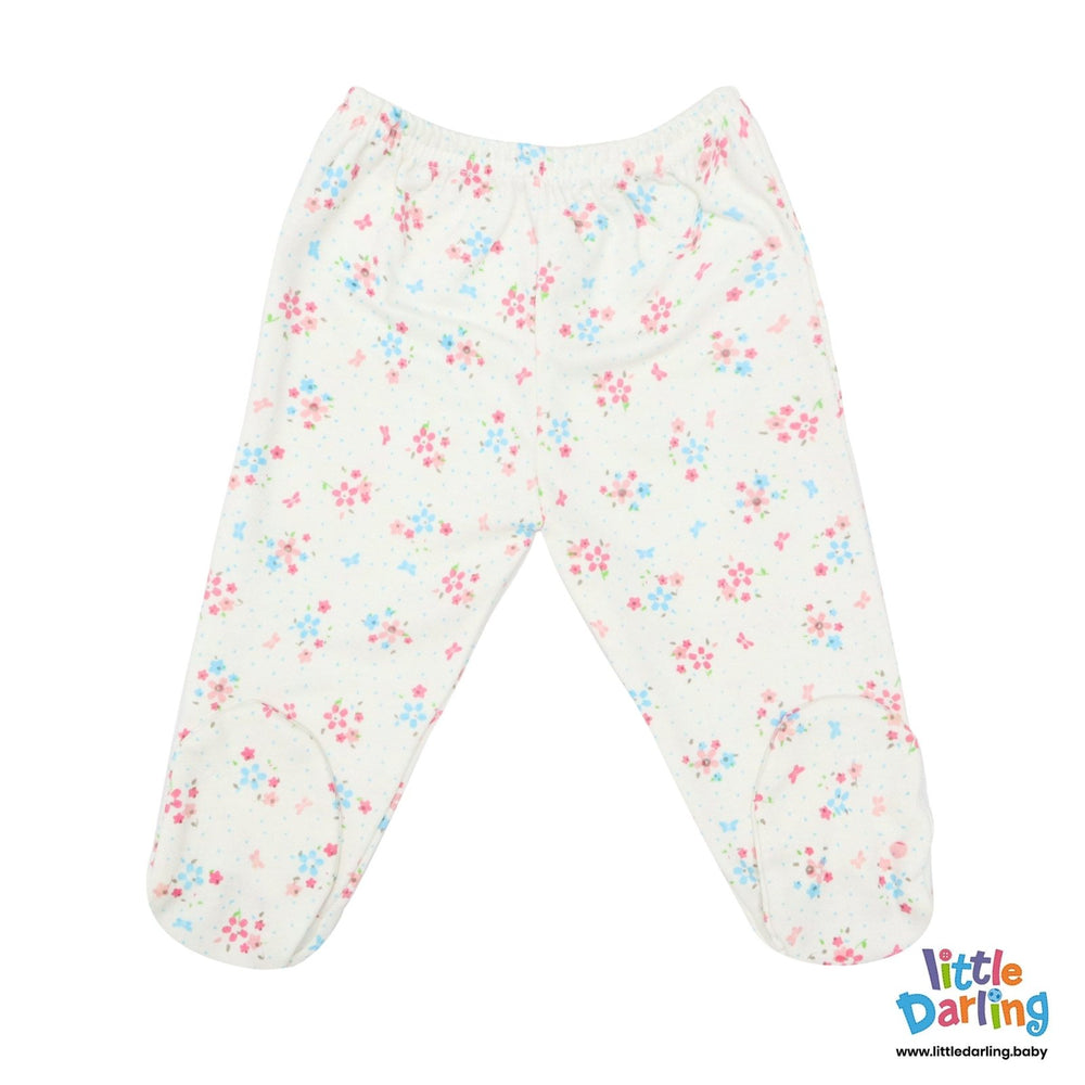 Newborn Baby Giftset 8 Pcs Flower Pattern | Little Darling - Zubaidas Mothershop