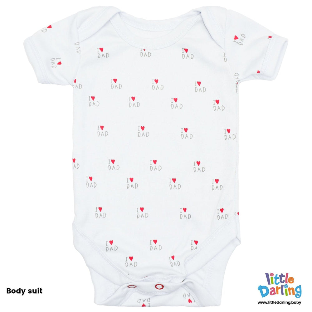 Newborn Baby Giftset 8 Pcs I Love Dad | Little Darling - Zubaidas Mothershop