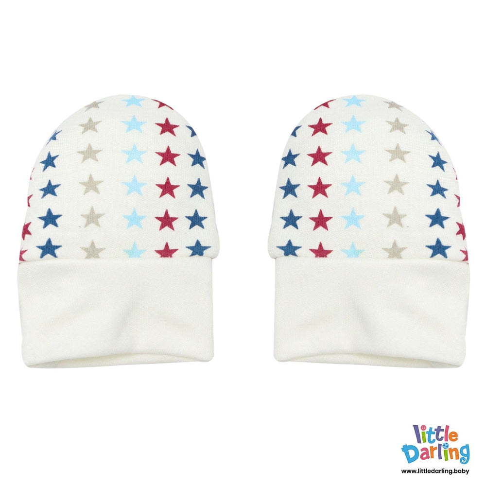 Newborn Baby Giftset 8 Pcs Stars Pattern | Little Darling - Zubaidas Mothershop