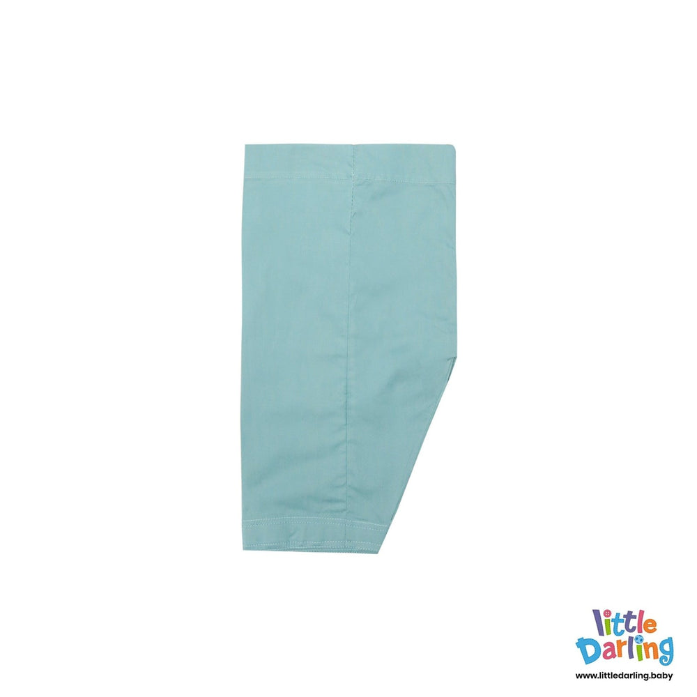 Newborn Baby Kurta Shalwar Cyan Color | Little Darling - Zubaidas Mothershop