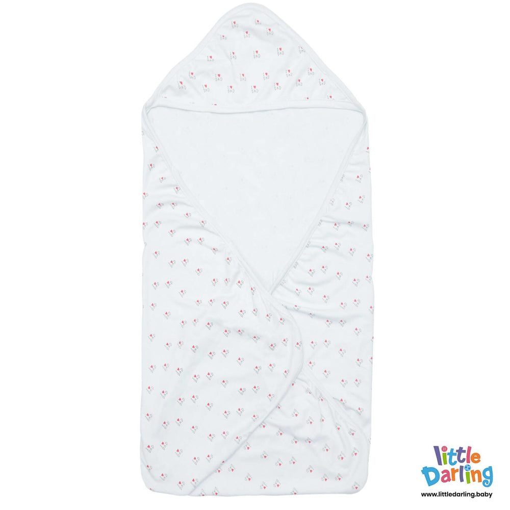 Newborn Baby Wrapper I Love Dad | Little Darling - Zubaidas Mothershop
