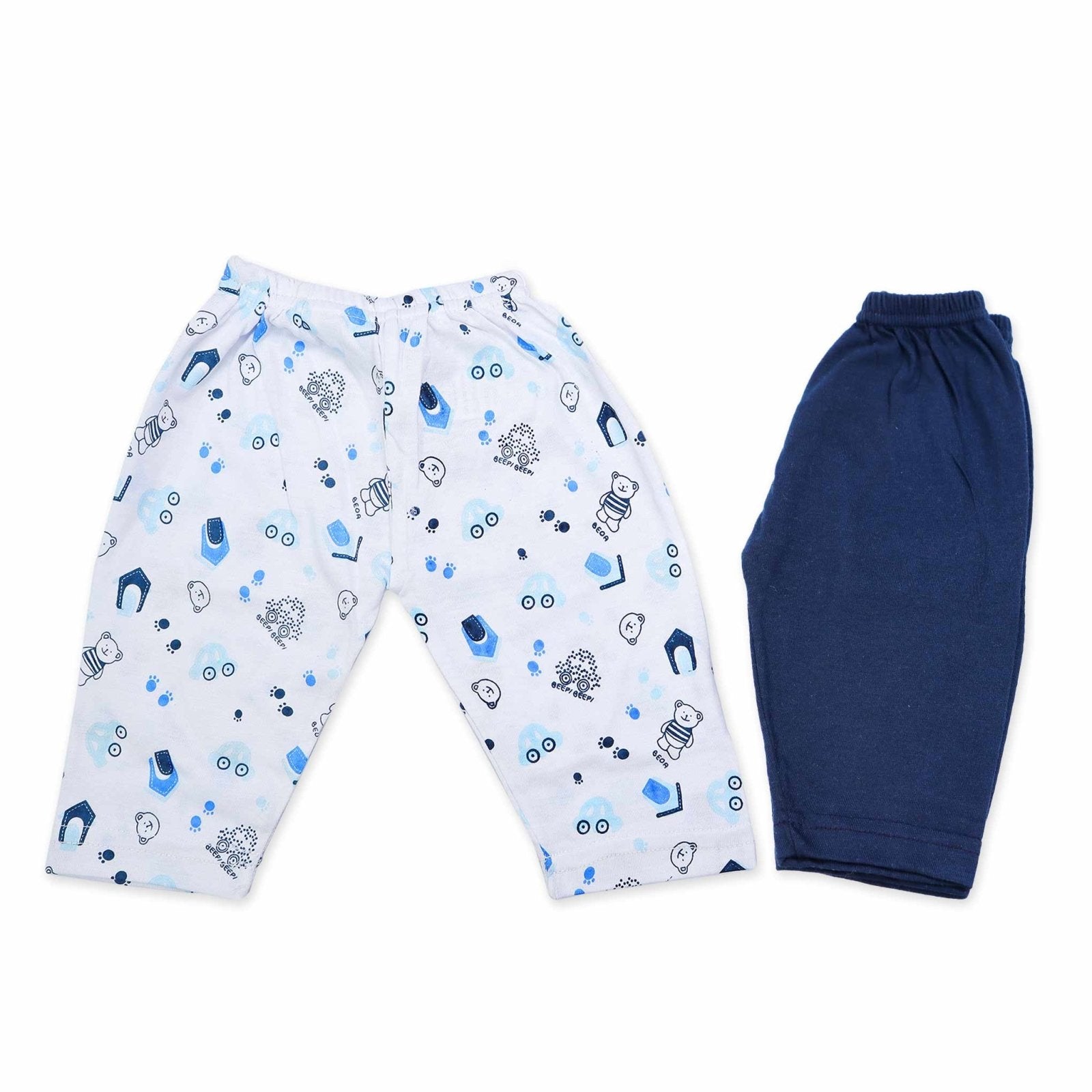 Pajama Set of 2 Blue Bear Printed | Little Darling - Zubaidas Mothershop