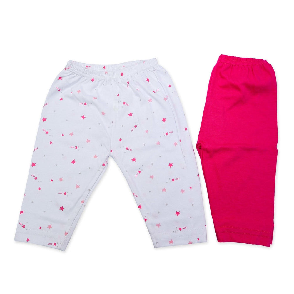 Pajama Set of 2 Pink Star Printed | Little Darling - Zubaidas Mothershop