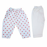 Pajama Set of 2 Red Dot White Color | Little Darling - Zubaidas Mothershop