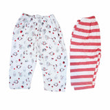 Pajama Set of 2 White & Red Strips | Little Darling - Zubaidas Mothershop