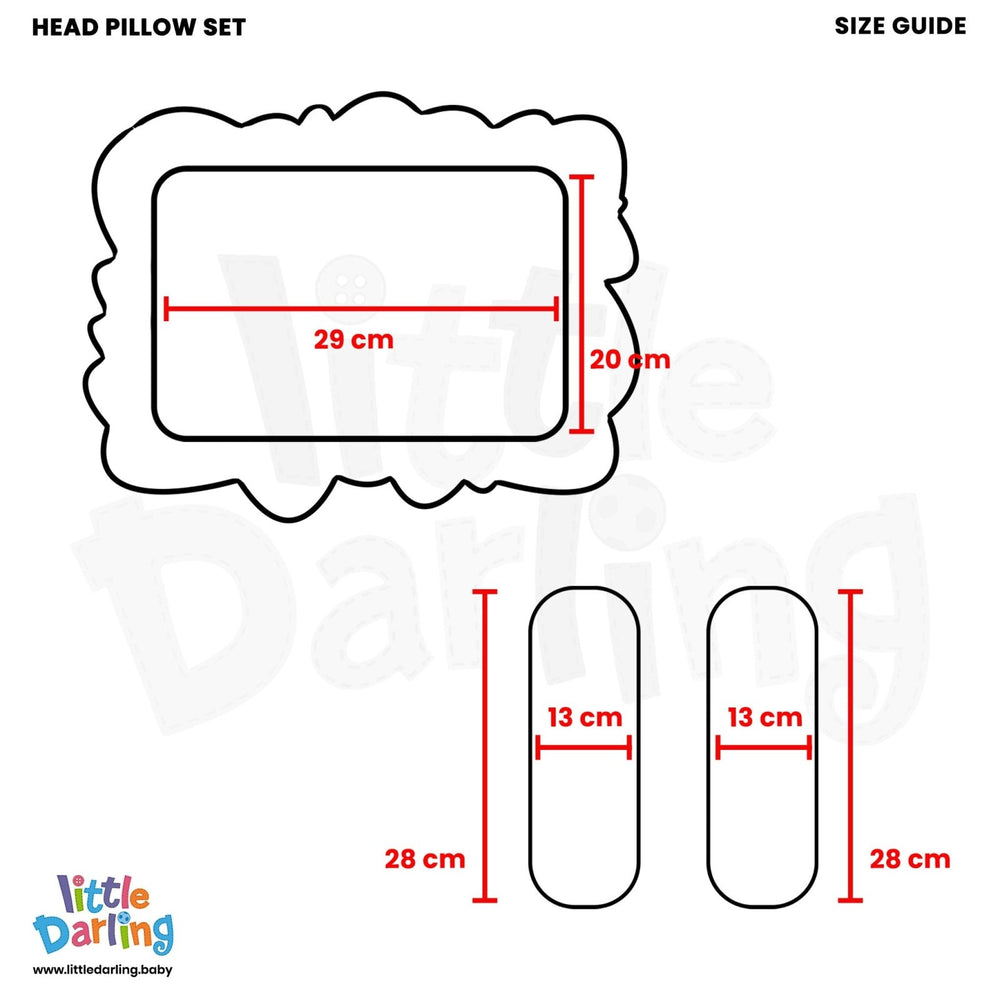 Pillow Set PK of 3 Mummy Daddy Print | Little Darling - Zubaidas Mothershop