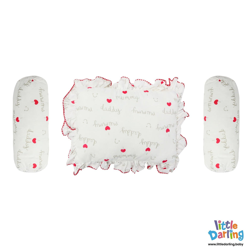 Pillow Set PK of 3 Mummy Daddy Print | Little Darling - Zubaidas Mothershop