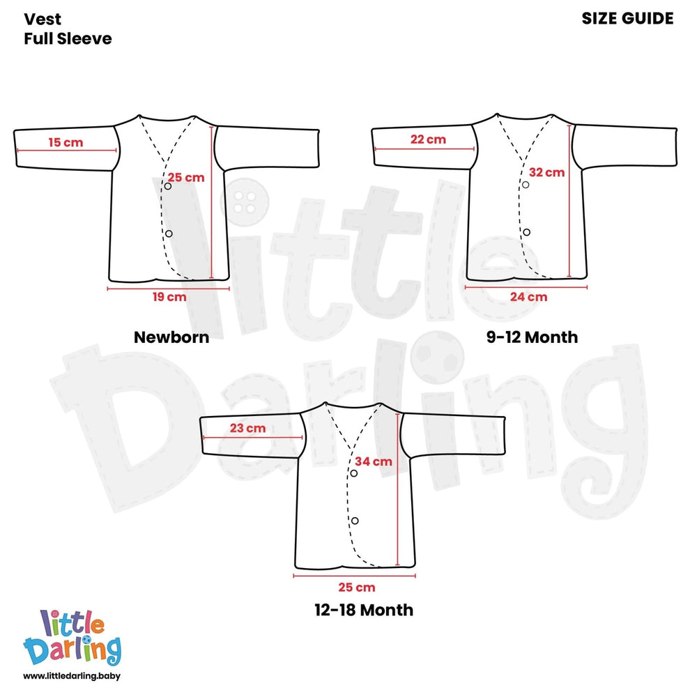 Pollar Full Sleeves Vest White | Little Darling - Zubaidas Mothershop