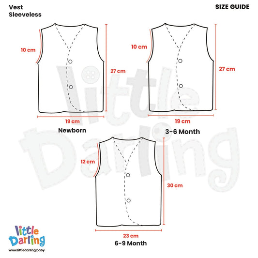 Pollar Vest Sleeveless Mint Color | Little Darling - Zubaidas Mothershop