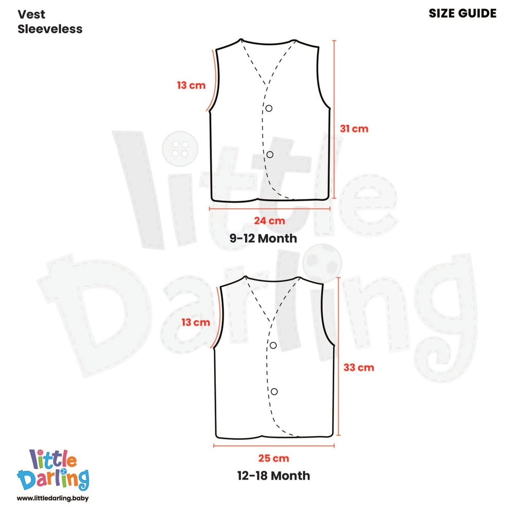 Pollar Vest Sleeveless Peach Color | Little Darling - Zubaidas Mothershop