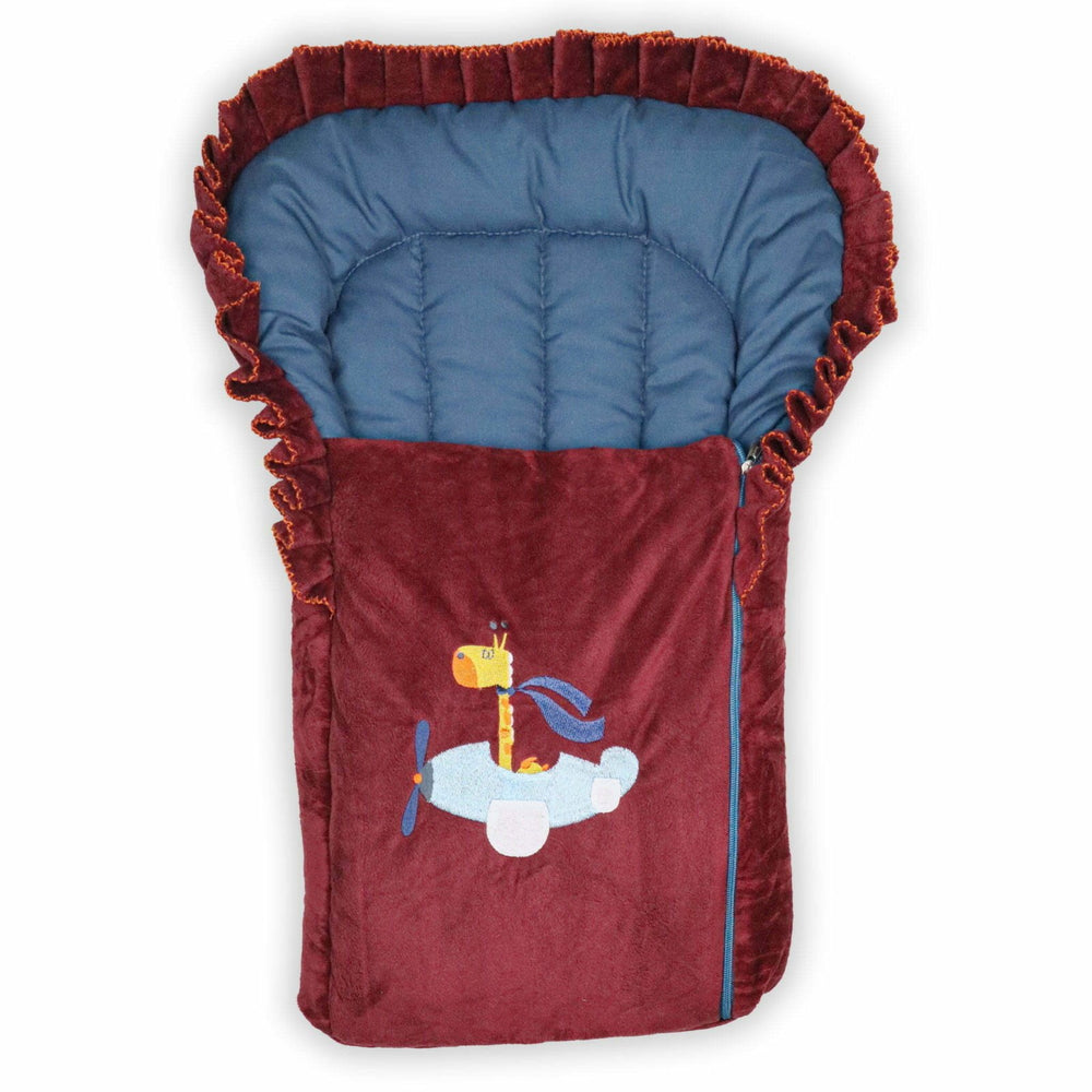 Red Velvet Carry Nest Aeroplan print - Zubaidas Mothershop