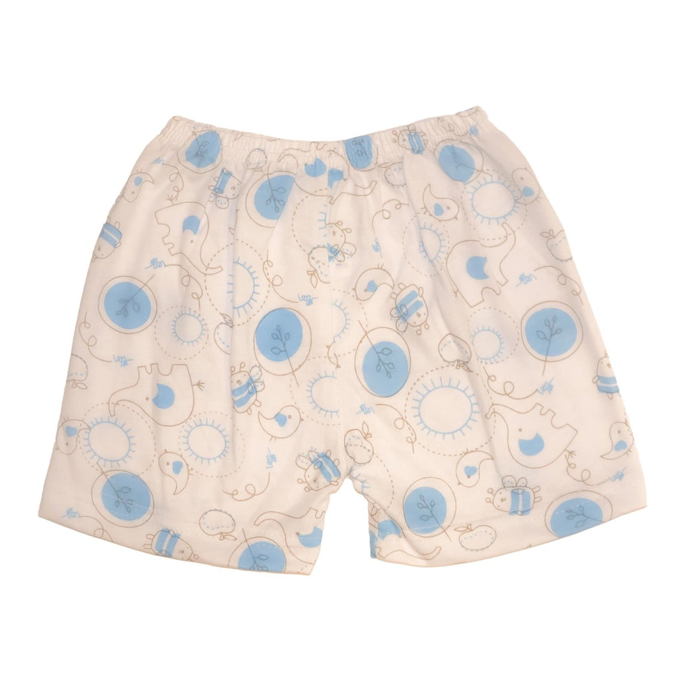 Sando Suit Blue Elephant And Birds Print | Little Darling - Zubaidas Mothershop