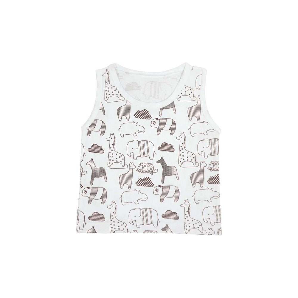 Sando Suit Brown Animal Print - Zubaidas Mothershop