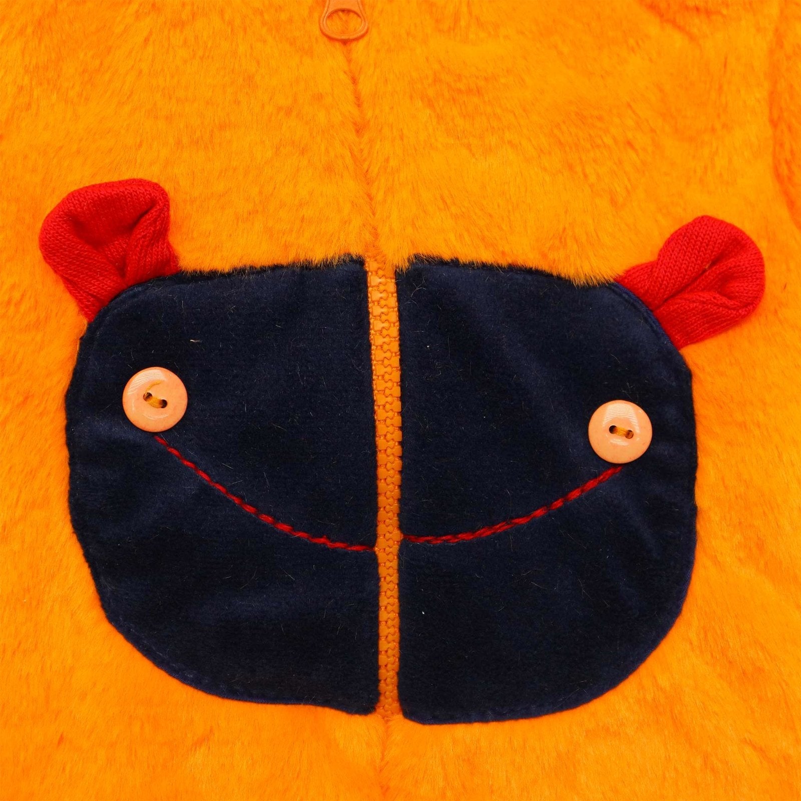 Shenyl Fur Hooded Jacket Animal Charactor Orange Color by Little Darling