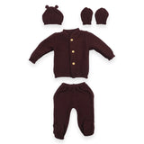 Woolen Gift Set PK of 4 Dark Brown | Little Darling - Zubaidas Mothershop